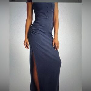 Athleta maxi dress navy blue medium